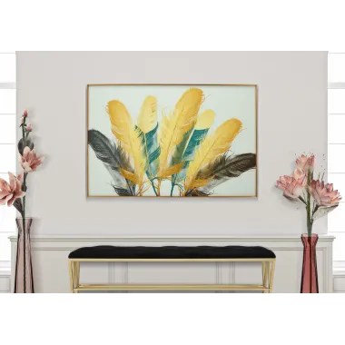 PANEL SZKLANY Z RAMĄ FEATHERS 120 3,5 80 cm